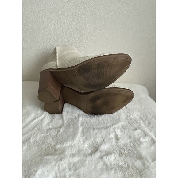 MIA WOMENS Ankle Boots Dusky Size 7.5 Ivory Faux - Picture 8 of 11